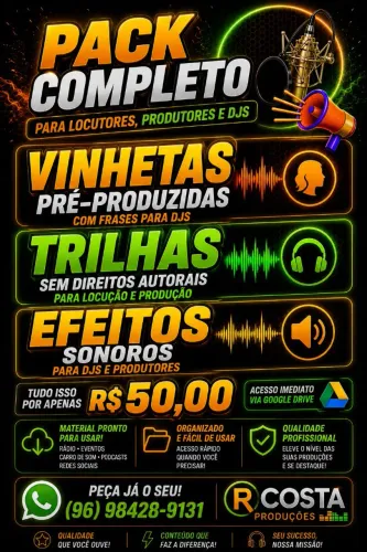 ATENÇÃO, LOCUTORES, PRODUTORES E DJs!