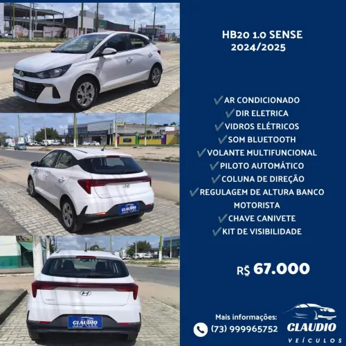 Hyundai HB20 Sense Plus1.0 Flex 12V Mec. 2025