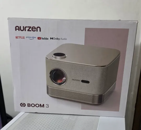 Projetor 4K Full Hd, AURZEN BOOM 3, Wi-Fi, Bluetooth, som 36W, foco automático - Lacrado