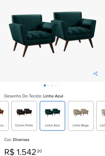 Conjunto - 2 Poltronas Lise Luxo Madeira Maciça Castellar