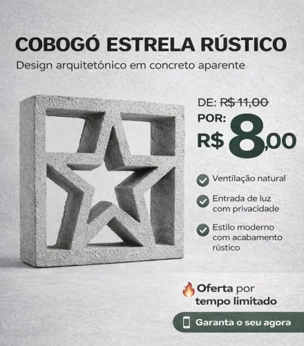 ELEMENTO VAZADO EM CONCRETO RÚSTICO 
