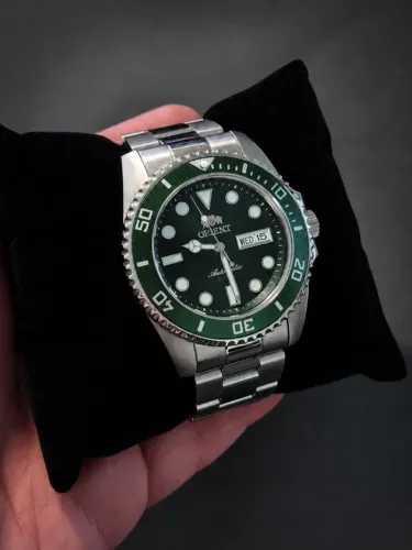 Relógio Orient Automático Submariner F49SS027NH Verde 