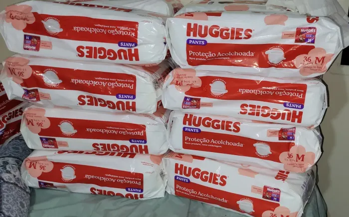 Fraldas huggies m shortinho