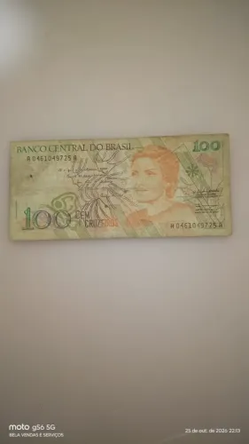 Cédula Brasil 100 Cruzeiros 1990 única unidade