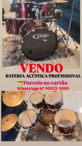Bateria Musical Acústica Profissional PDP Z5 "PARCELO NO CARTÃO"