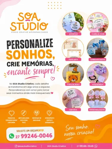 Personalizados para Festas, Eventos e negócios