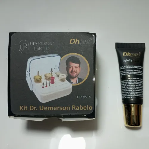 Kit brocas de polimento Dhpro + Pasta Infinity Gloss - dentista e estudante de odontologia