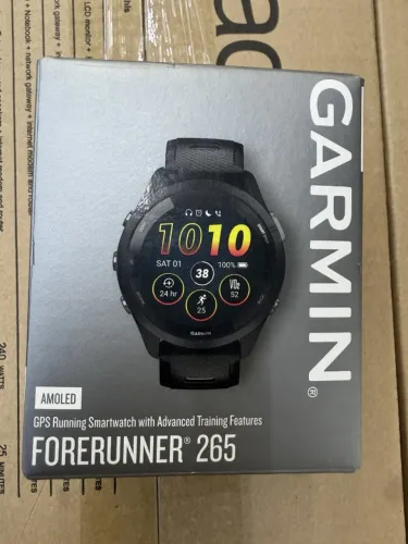 garmin forerunner 265 novo na caixa