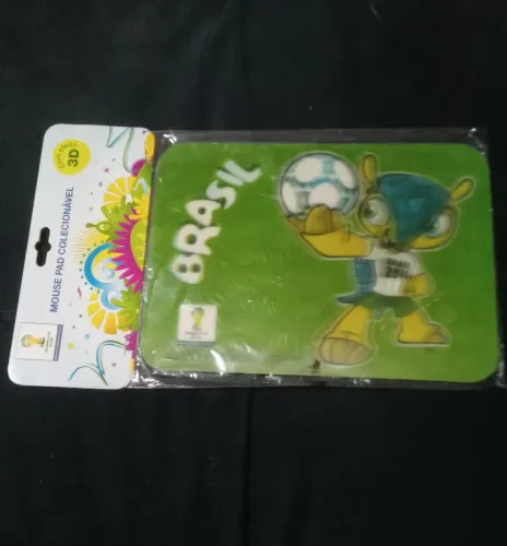 Mouse Pad da Copa do Mundo 2014 no Brasil Fuleco Tatu Bola Mascote 3D novo