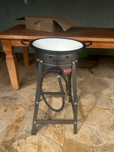 Fogareiro com tacho esmaltado