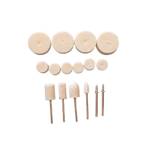 Kit Acessório para Polimento Uso Microrretífica - Kit Roda Feltro e Ponteiras