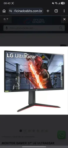 Monitor LG ULTRAGEAR 27" ips 144HZ 