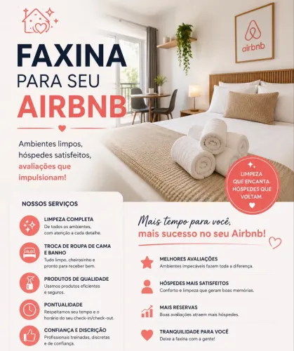 Faxina de Airbnb/ apto temporada