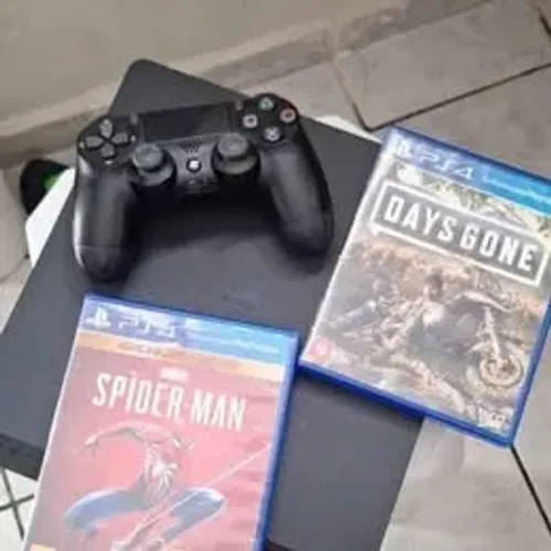 PS4 SLIM 500GB COMPLETO - PRONTO PRA JOGAR