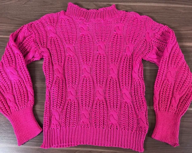 Blusa de tricô pink 