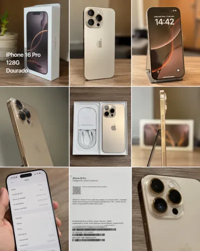 iPhone 16 pro 128g na garantia até agosto
