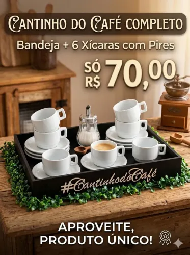 Kit Xícaras e pires para café