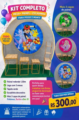 Kit completo pegue e monte