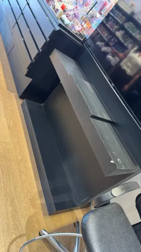 Rack preto suporte para televisão