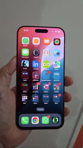 iPhone 17 pro Max laranja 256gb na garantia até abril 2027