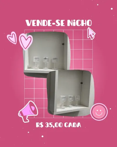 Par de nichos brancos