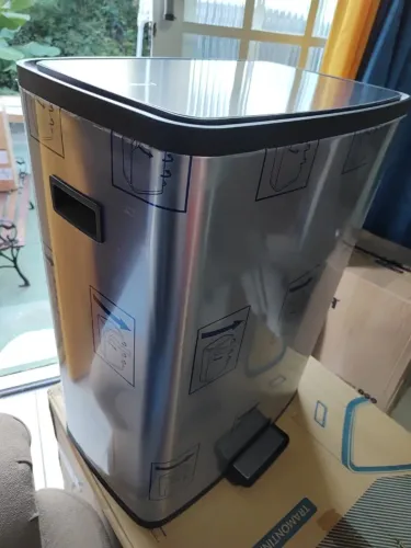 Lixeira Octos Inox Balde Removível E Pedal 45l - Tramontina