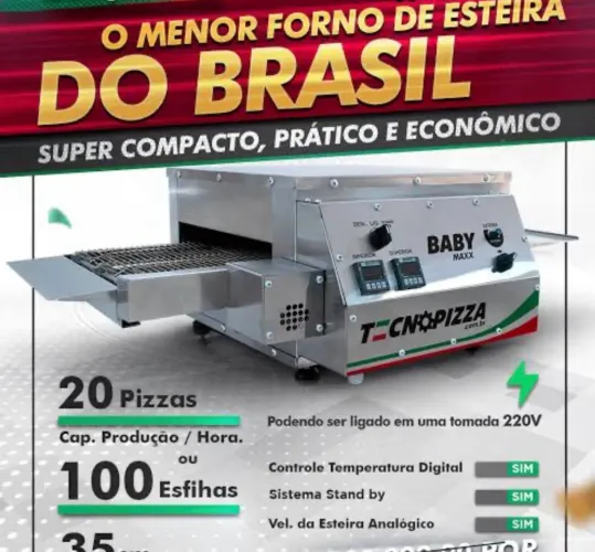 Forno Esteira Tecnopizza TP Baby Max 220v