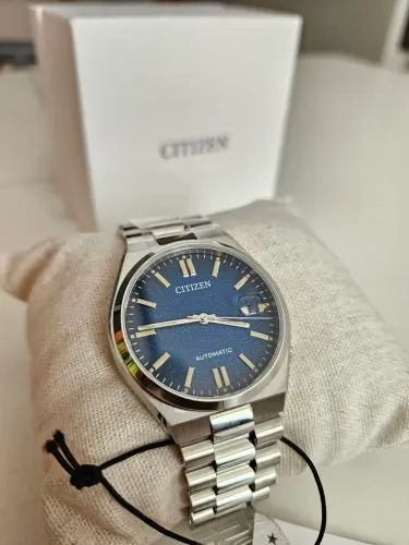 Relógio Citizen Tsuyosa 40mm Automático Safira