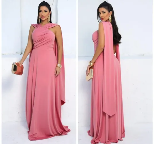 Vestido de festa Rose com bojo tamanho único veste do 38 ao 42 malha fluit
