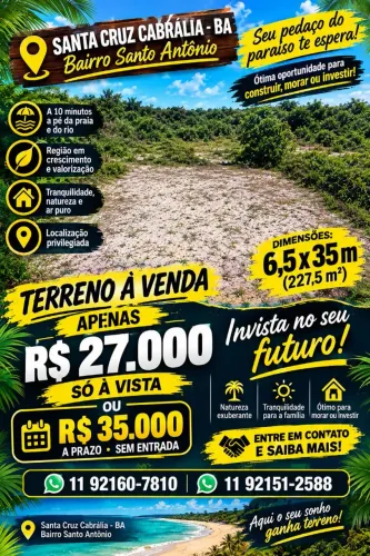 Vendo terreno Santa cruz cabralia bahia