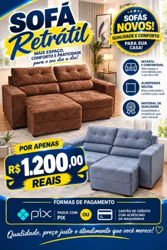 SOFÁS RETRÁTIL NOVOS