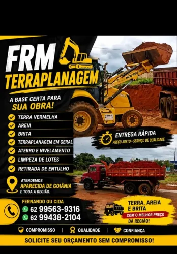 Vendo terra areia brita fazemos terraplanagem em geral 