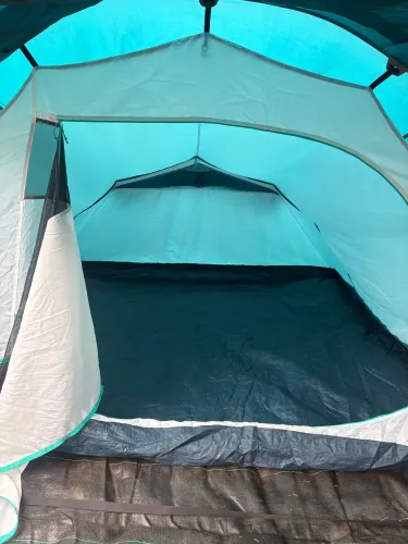 Barraca de Camping MH100 4 Pessoas Quechua Cinza