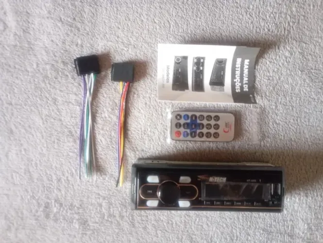 Radio H-Tec Mp3 Bluetooth Com Controle e Chicote Atende Chamada - (Apenas Duas Unidade)