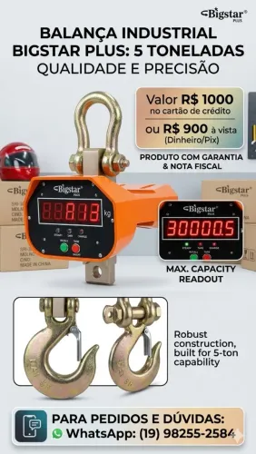 Balança Gancho 5 Toneladas