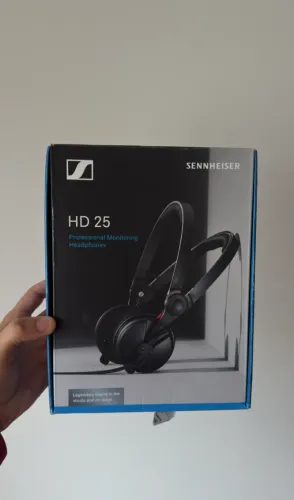 Fone Sennheiser HD 25 Profissional DJ Estúdio - Original Com Caixa