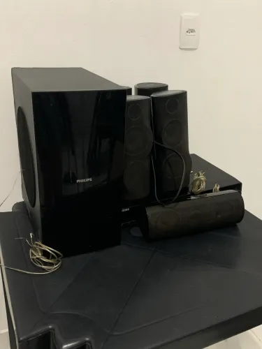 Home Theater Samsung + Caixas Philips Completo (Com Controle)