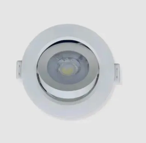 Spot Led redondo de embutir 3w 6000k branco frio, direcionável