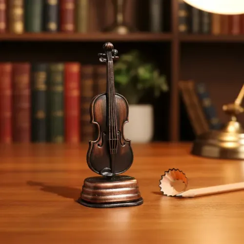 Apontador de mesa em formato de Violino Musical em Metal