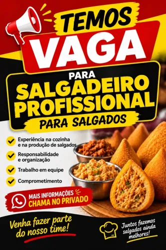 VAGA PARA SALGADEIRO 