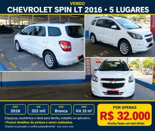 Chevrolet Spin LT 1.8 8V Econo.flex 5P Mec. 2016