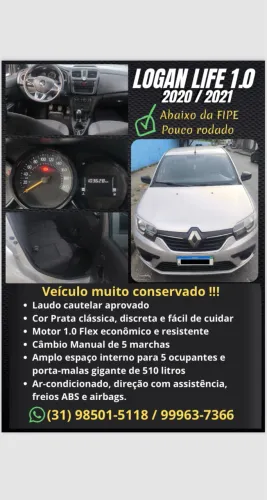 Renault Logan Life Flex 1.0 12V 4P Mec. 2021
