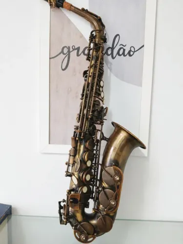Saxofone Alto Waldmam Envelhecido Revisado Envio Imediato para Todo Brasil