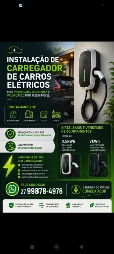 Instalação de Carregador de Carros Elétricos