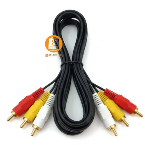 Cabo 3 Rca X 3 Rca, Áudio/Vídeo 1,5m. Dvd Player Video Game receptor