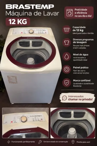 Vende-se Máquina de lavar Brastemp ative 12kg!!