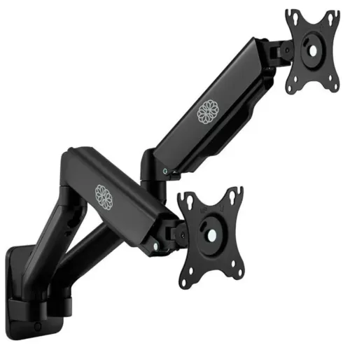 Suporte Articulado de Parede para 2 Monitores 17 a 34" polegadas - Braço Ergonômico Ajuste