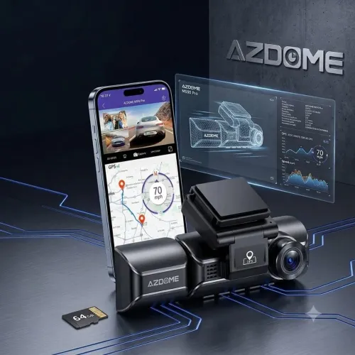 Câmera de Painel Veicular AZDOME M550 - Seguranças e Proteção Completa para seu veículo