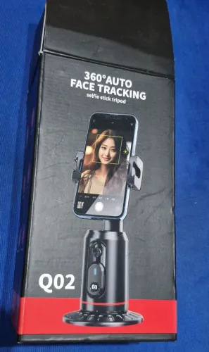 Tripé Selfie Stick q02 preto com rotação 360°