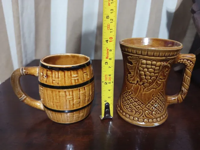 2 canecas de cerâmica vitrificada vintage